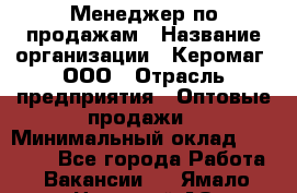 Менеджер по продажам › Название организации ­ Керомаг, ООО › Отрасль предприятия ­ Оптовые продажи › Минимальный оклад ­ 80 000 - Все города Работа » Вакансии   . Ямало-Ненецкий АО,Губкинский г.